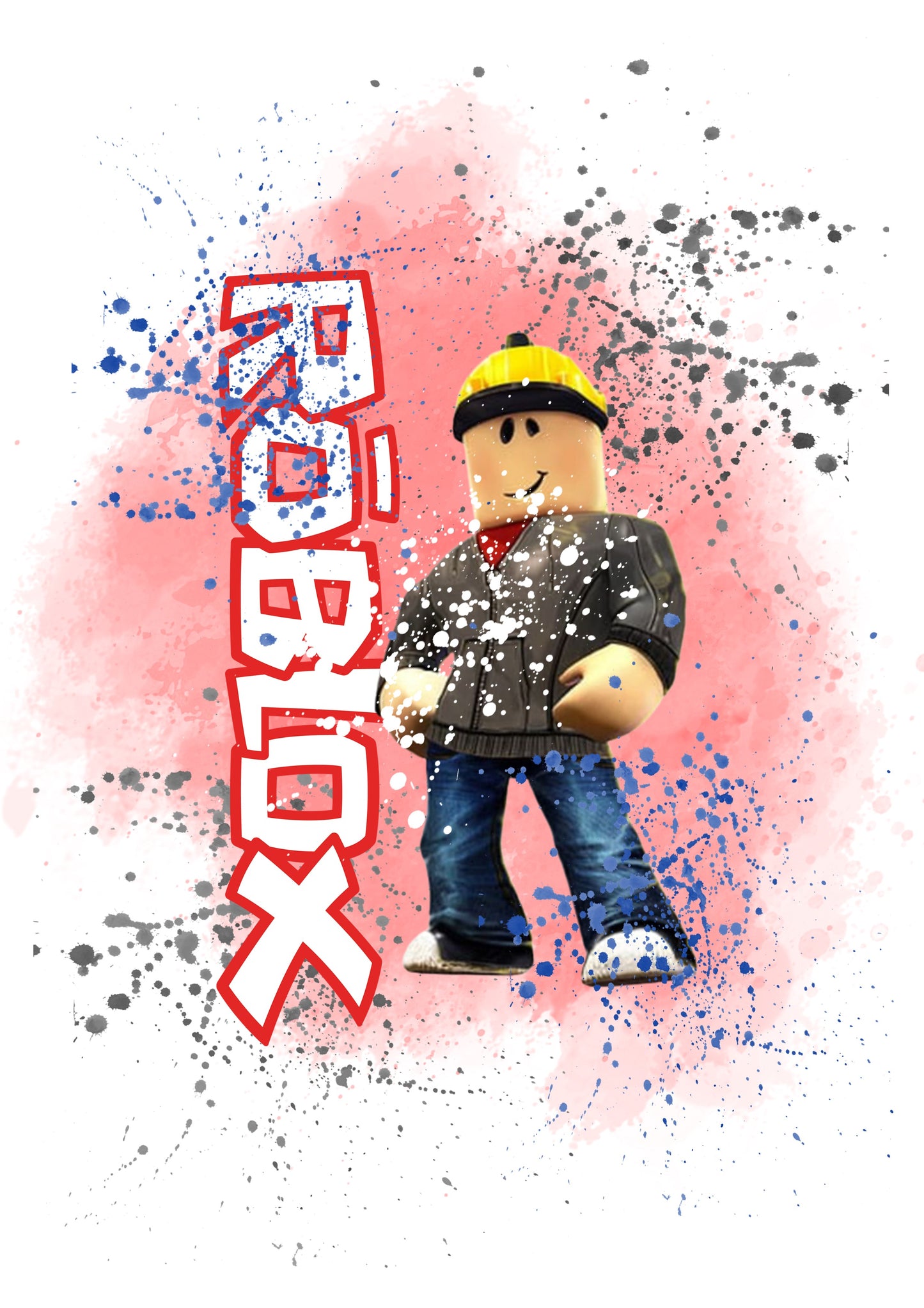 Roblox Character Watercolour Splash Set of 4 Prints Wall Art