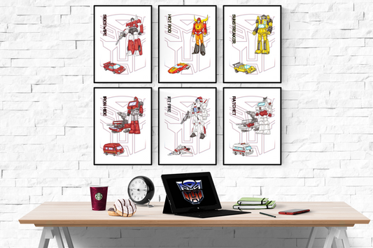 Transformers Movie Autobot Character Second Set of 6 Prints Wall Art