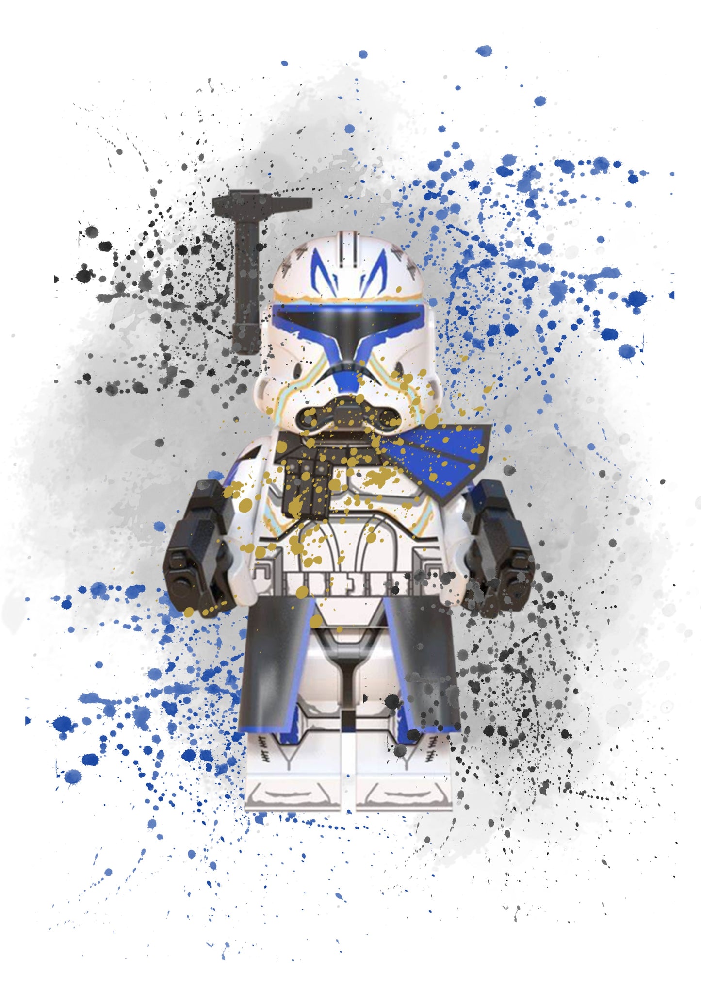 Star Wars Lego Clone Troopers Watercolour Set of 4 Prints Wall Art