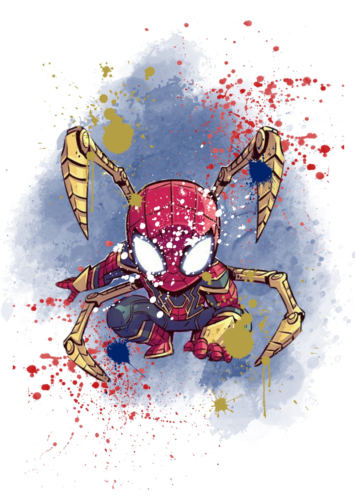 Marvel Spiderman Watercolour Splash Set of 4 Prints Wall Art