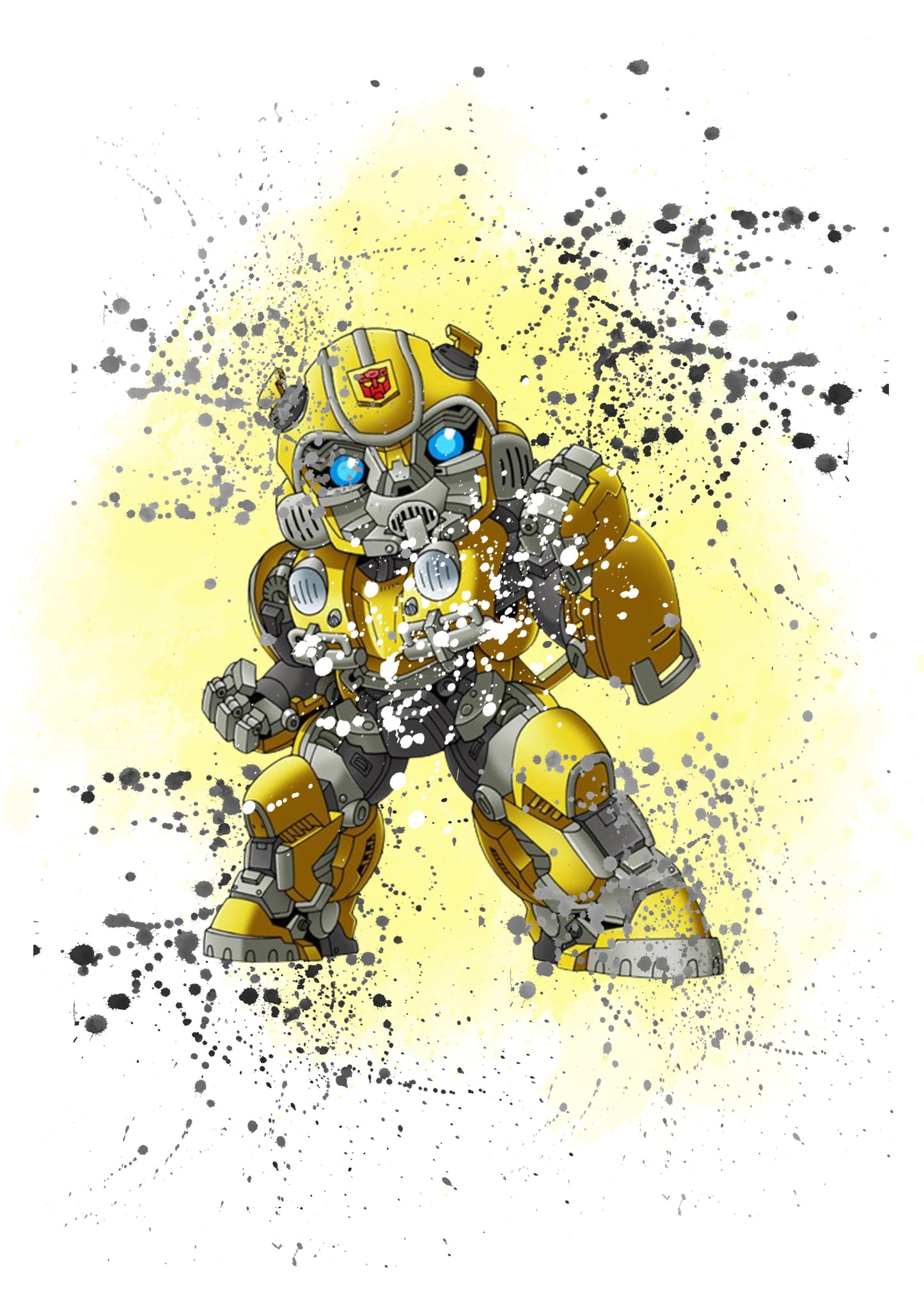 Transformers Autobot Watercolour Splash Set of 4 Prints Wall Art