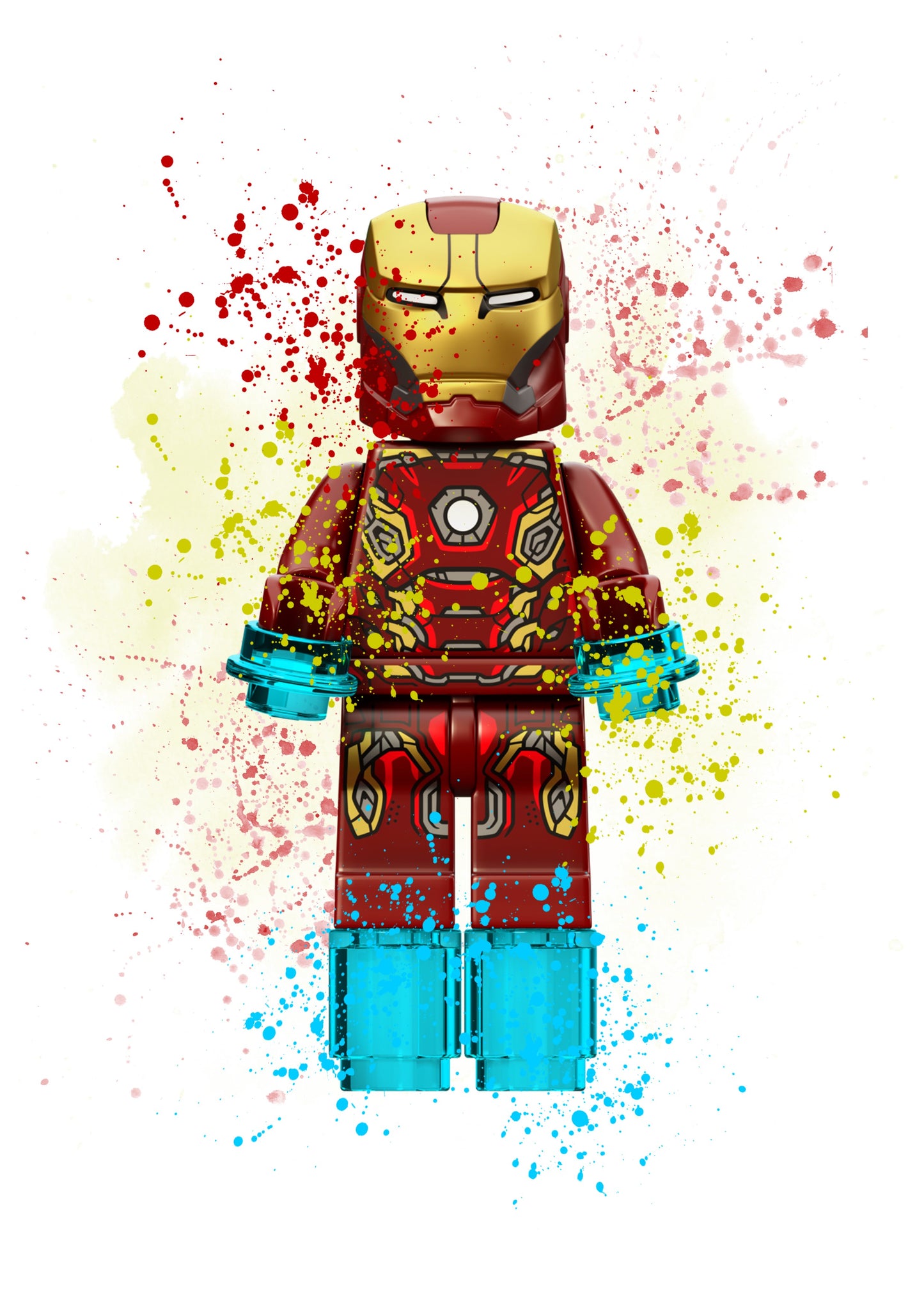 Marvel Lego Watercolour Splash Set of 4 Prints Wall Art