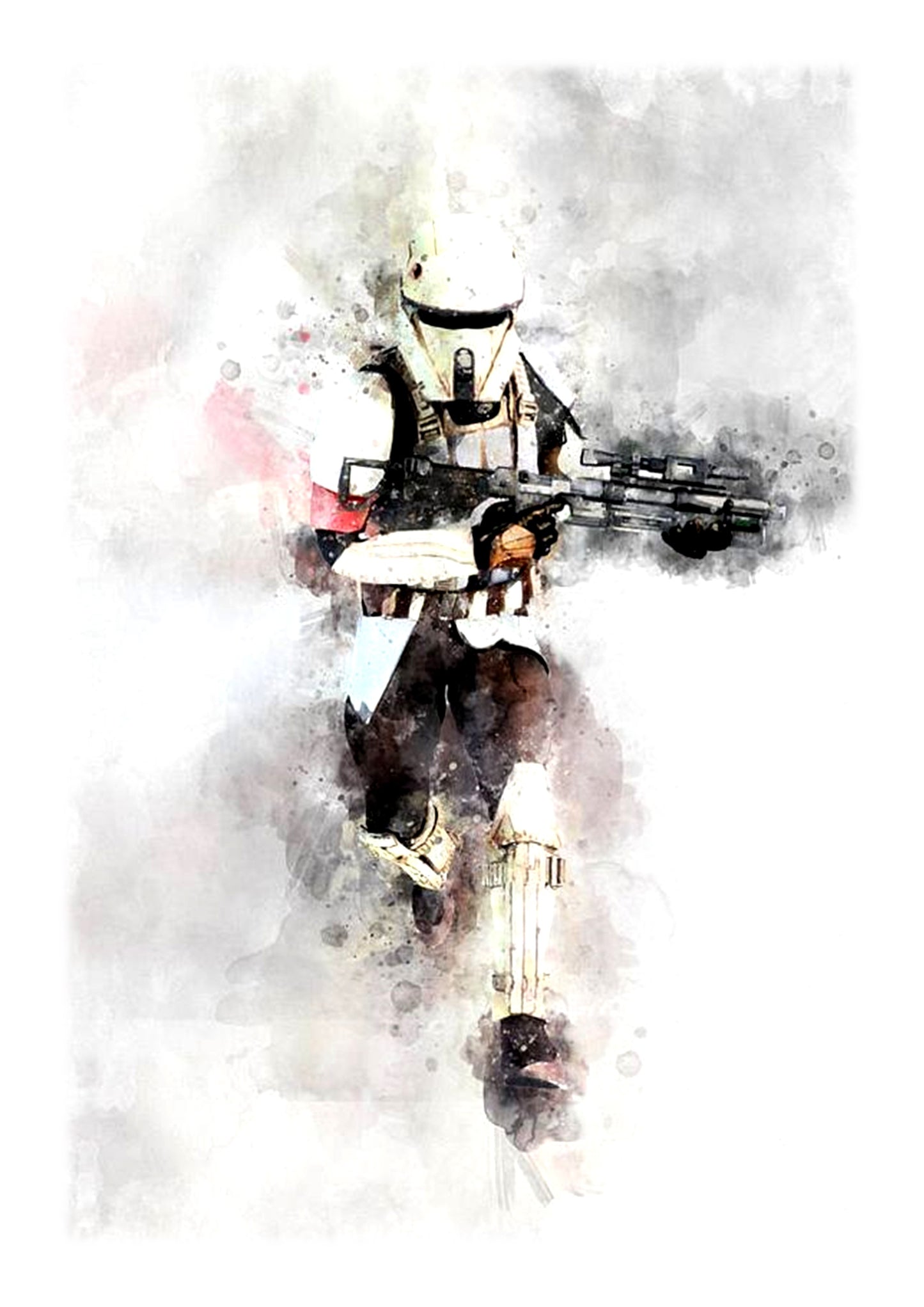 Star Wars Stormtrooper Watercolour Set of 4 Prints Wall Art