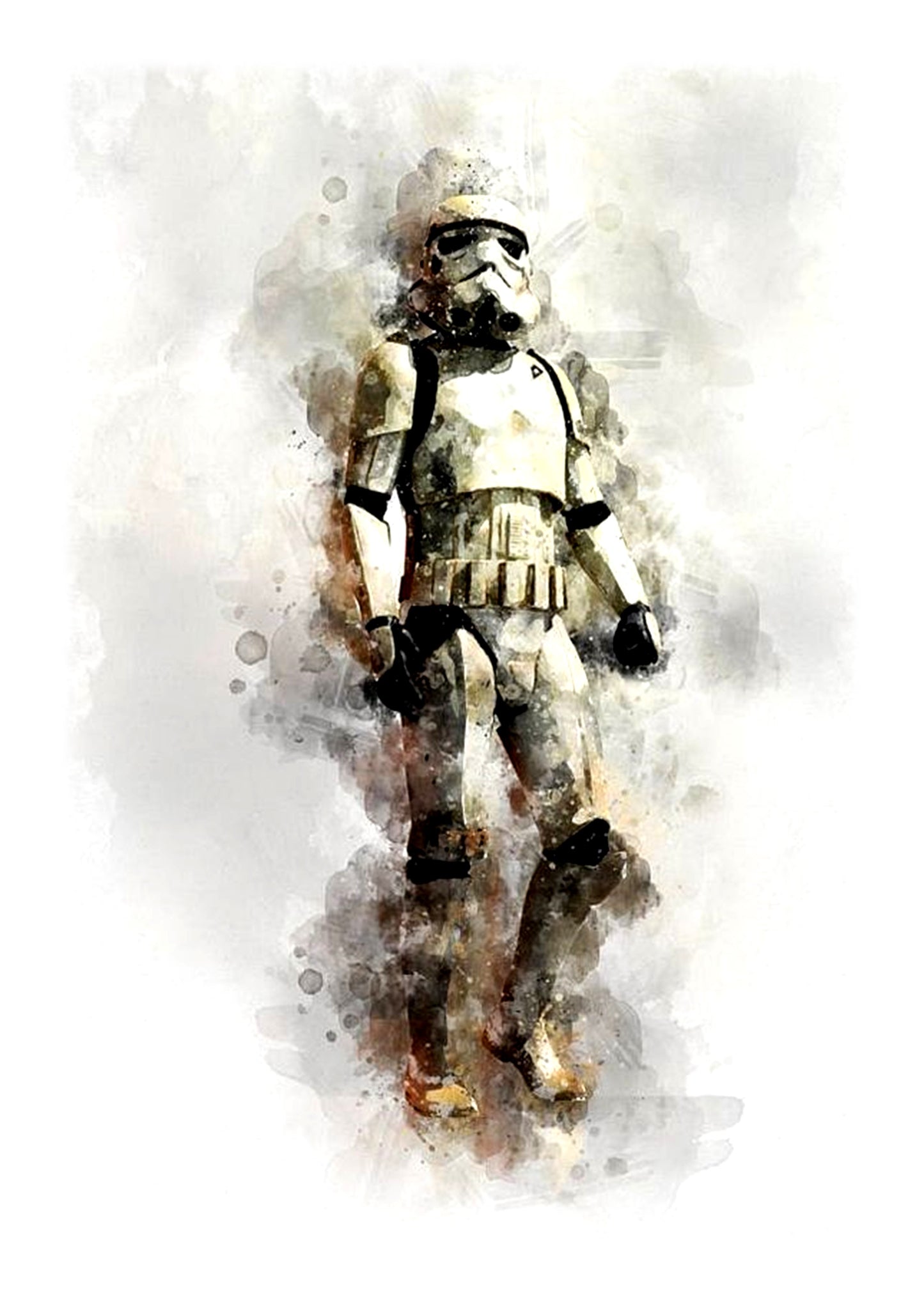 Star Wars Stormtrooper Watercolour Set of 4 Prints Wall Art