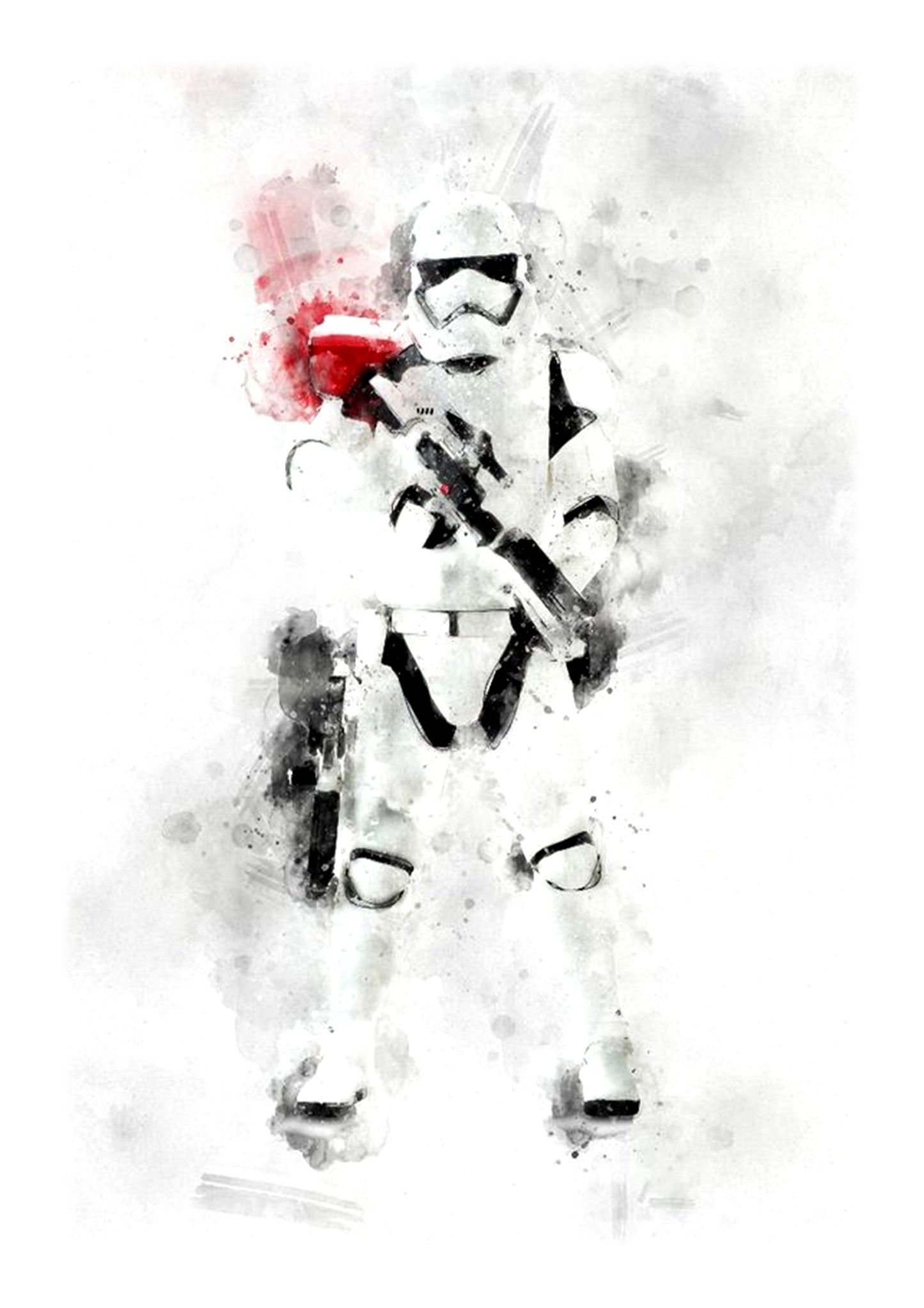 Star Wars Stormtrooper Watercolour Set of 4 Prints Wall Art