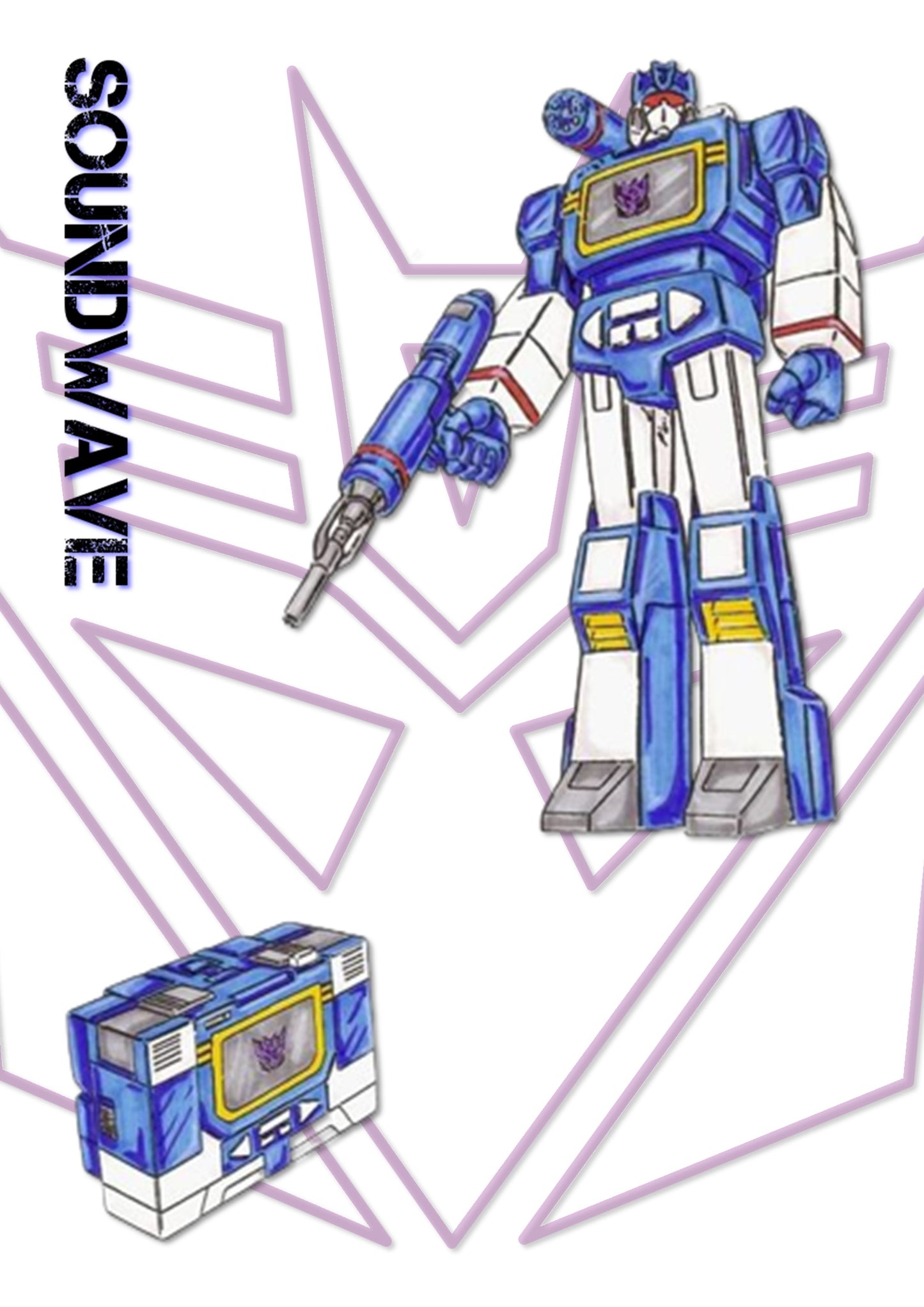 Transformers Movie Soundwave Character Set of 4 Prints Wall Art