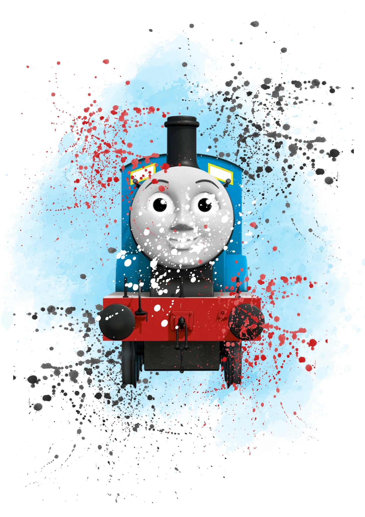 Thomas The Tank Engine Watercolour Splash Set of 4 Prints Wall Art