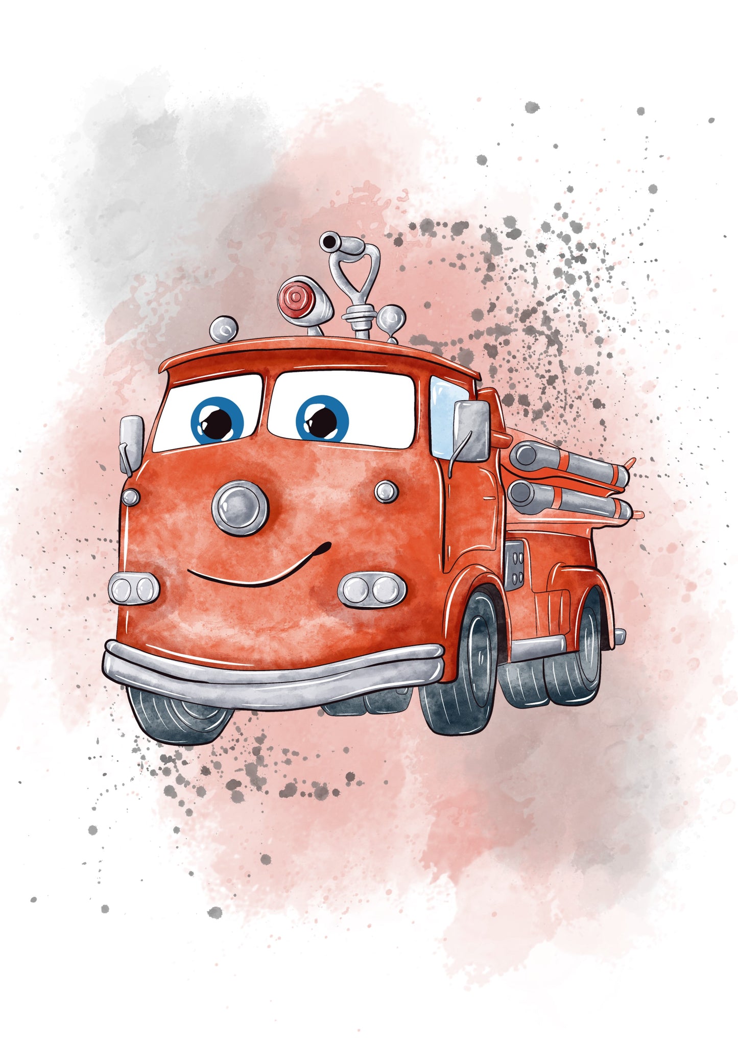 Disney Pixar Cars Watercolour Set of 4 Prints Wall Art